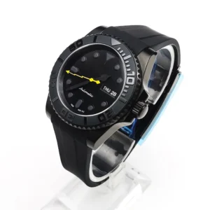 kf Sa04ce84eccdc4465954607a0e35320a0c 40mm Dress Mechanical Men s Automatic Watch Black PVD Case Sapphire Glass Japan NH36 Movement Rubber